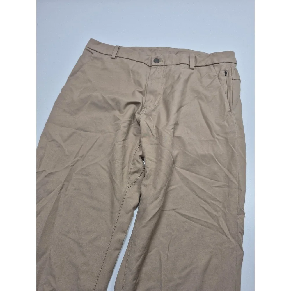 Lululemon Pants Men's 34x34 Beige Khaki Zip Pocket Casual Chino Straight Leg